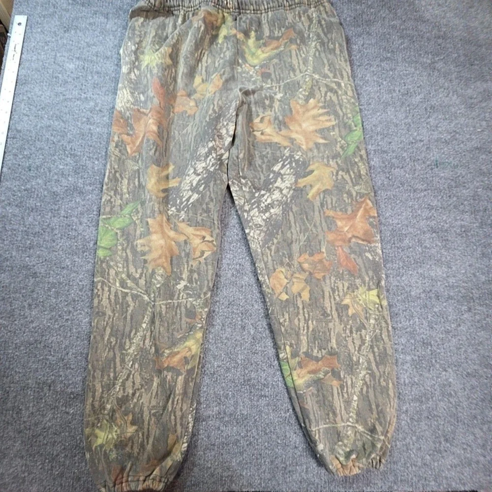 Jerzees Outdoors Sweatpants Mens XL Brown Camo Fleece Elastic Waist Hunting